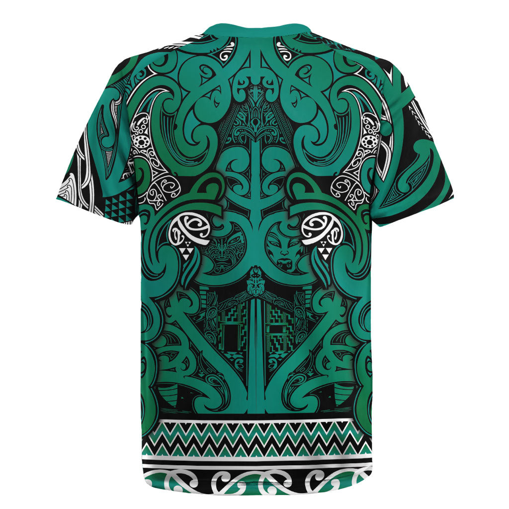 Aotearoa Iwi Ngai Tahu Rugby Jersey Maori Wharenui House Tribal Pattern