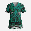 Aotearoa Iwi Ngai Tahu Scrub Top Maori Wharenui House Tribal Pattern