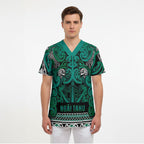 Aotearoa Iwi Ngai Tahu Scrub Top Maori Wharenui House Tribal Pattern