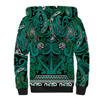 Aotearoa Iwi Ngai Tahu Sherpa Hoodie Maori Wharenui House Tribal Pattern