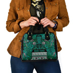 Aotearoa Iwi Ngai Tahu Shoulder Handbag Maori Wharenui House Tribal Pattern