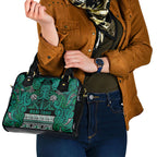 Aotearoa Iwi Ngai Tahu Shoulder Handbag Maori Wharenui House Tribal Pattern