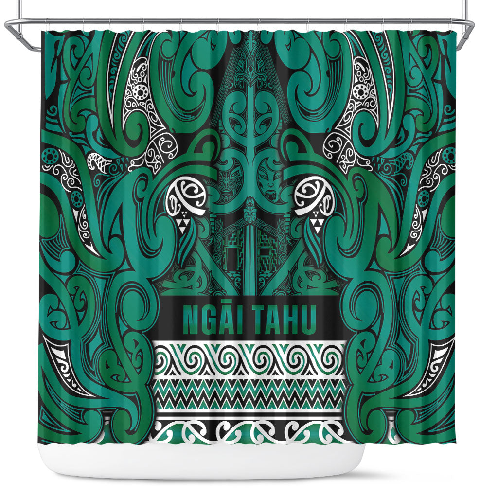 Aotearoa Iwi Ngai Tahu Shower Curtain Maori Wharenui House Tribal Pattern