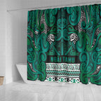 Aotearoa Iwi Ngai Tahu Shower Curtain Maori Wharenui House Tribal Pattern