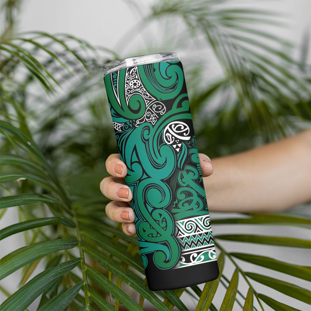 Aotearoa Iwi Ngai Tahu Skinny Tumbler Maori Wharenui House Tribal Pattern