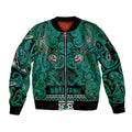 Aotearoa Iwi Ngai Tahu Sleeve Zip Bomber Jacket Maori Wharenui House Tribal Pattern