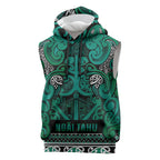 Aotearoa Iwi Ngai Tahu Sleeveless Hoodie Maori Wharenui House Tribal Pattern