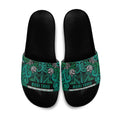 Aotearoa Iwi Ngai Tahu Slide Sandals Maori Wharenui House Tribal Pattern