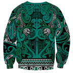 Aotearoa Iwi Ngai Tahu Sweatshirt Maori Wharenui House Tribal Pattern