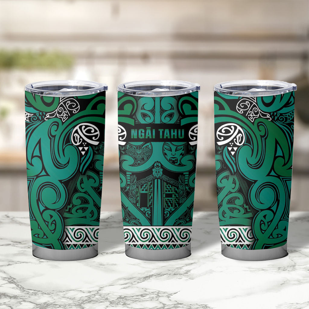 Aotearoa Iwi Ngai Tahu Tumbler Cup Maori Wharenui House Tribal Pattern