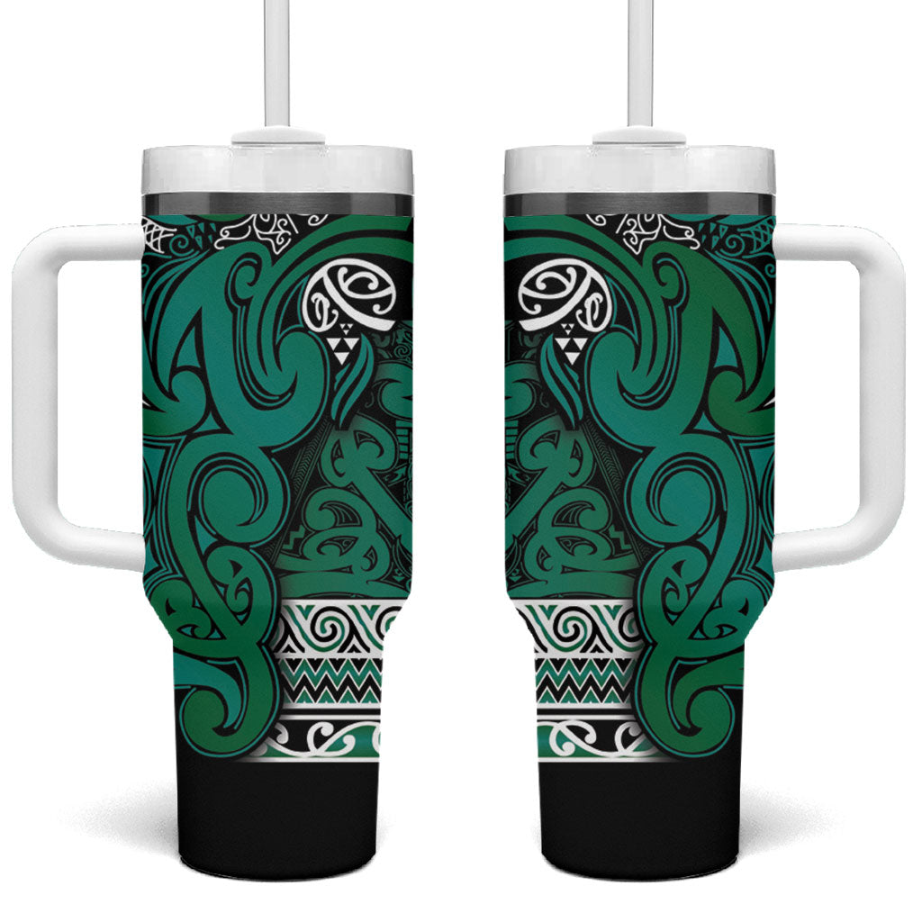Aotearoa Iwi Ngai Tahu Tumbler With Handle Maori Wharenui House Tribal Pattern