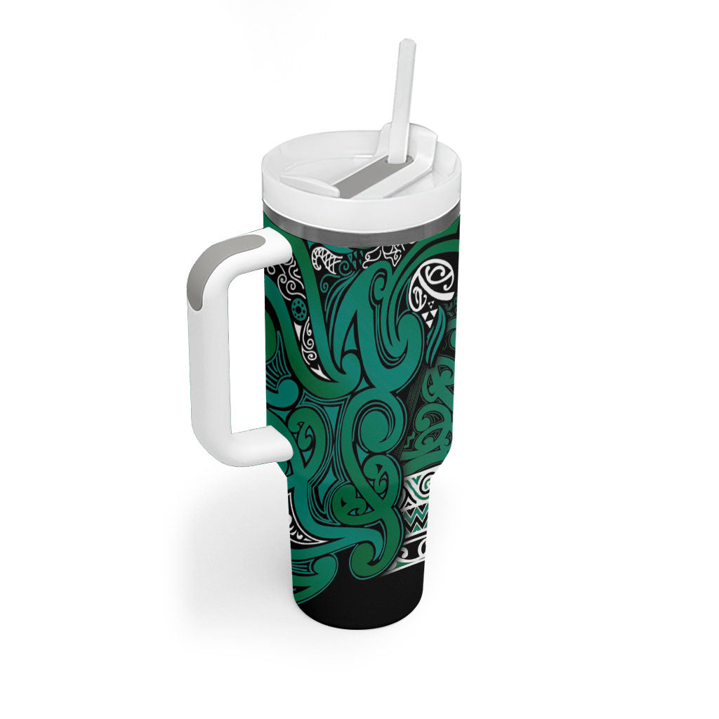 Aotearoa Iwi Ngai Tahu Tumbler With Handle Maori Wharenui House Tribal Pattern