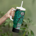Aotearoa Iwi Ngai Tahu Tumbler With Handle Maori Wharenui House Tribal Pattern