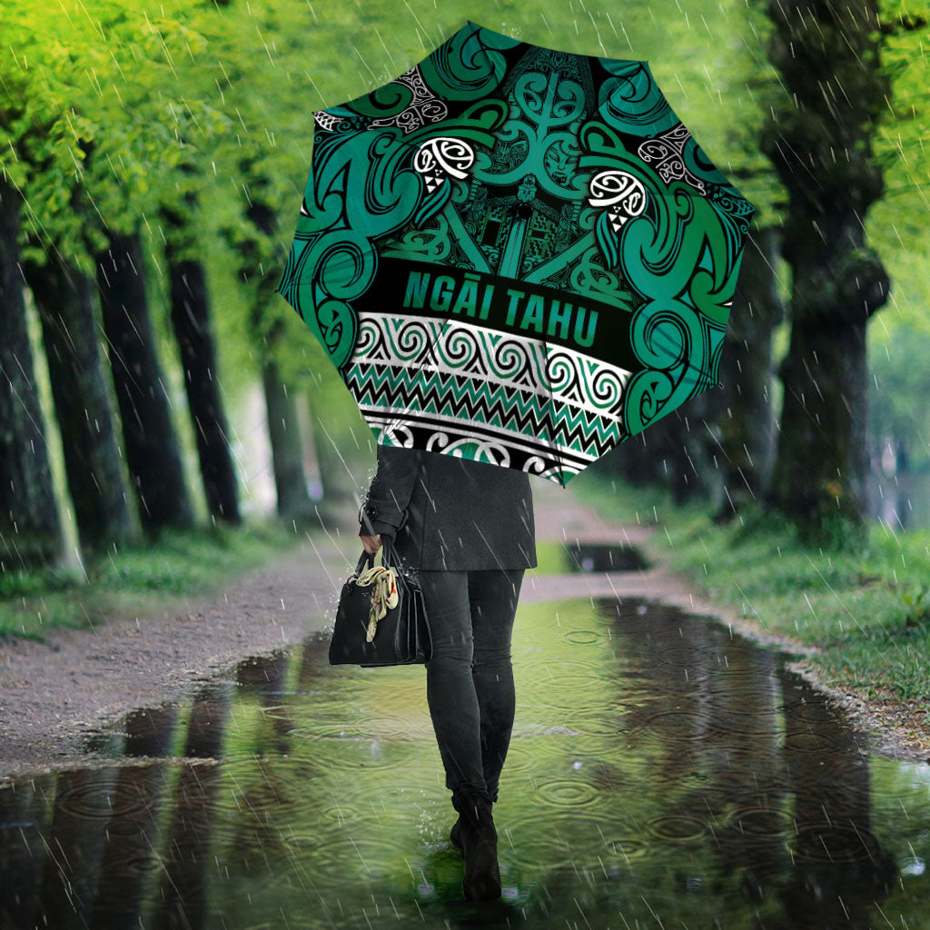 Aotearoa Iwi Ngai Tahu Umbrella Maori Wharenui House Tribal Pattern