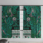 Aotearoa Iwi Ngai Tahu Window Curtain Maori Wharenui House Tribal Pattern
