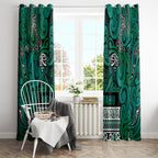 Aotearoa Iwi Ngai Tahu Window Curtain Maori Wharenui House Tribal Pattern