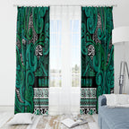 Aotearoa Iwi Ngai Tahu Window Curtain Maori Wharenui House Tribal Pattern