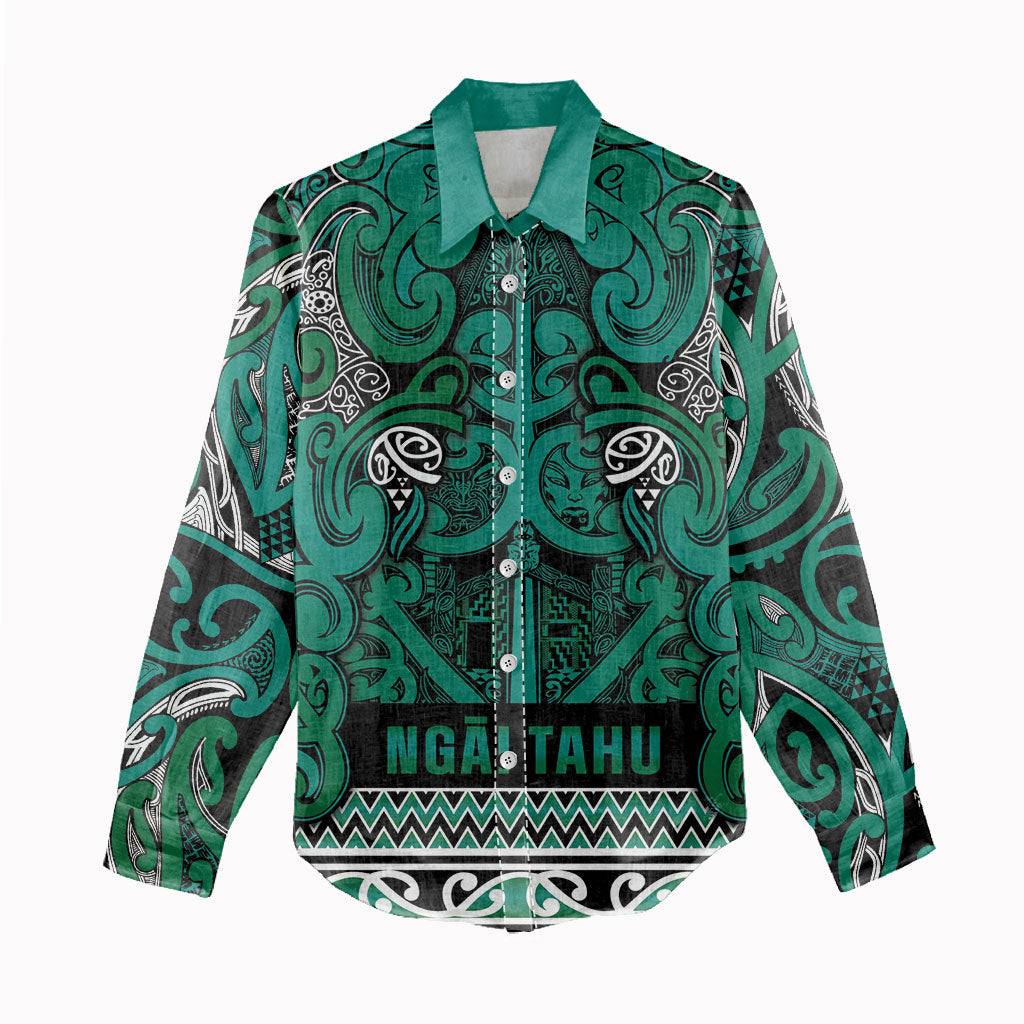 Aotearoa Iwi Ngai Tahu Women Casual Shirt Maori Wharenui House Tribal Pattern