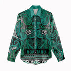 Aotearoa Iwi Ngai Tahu Women Casual Shirt Maori Wharenui House Tribal Pattern