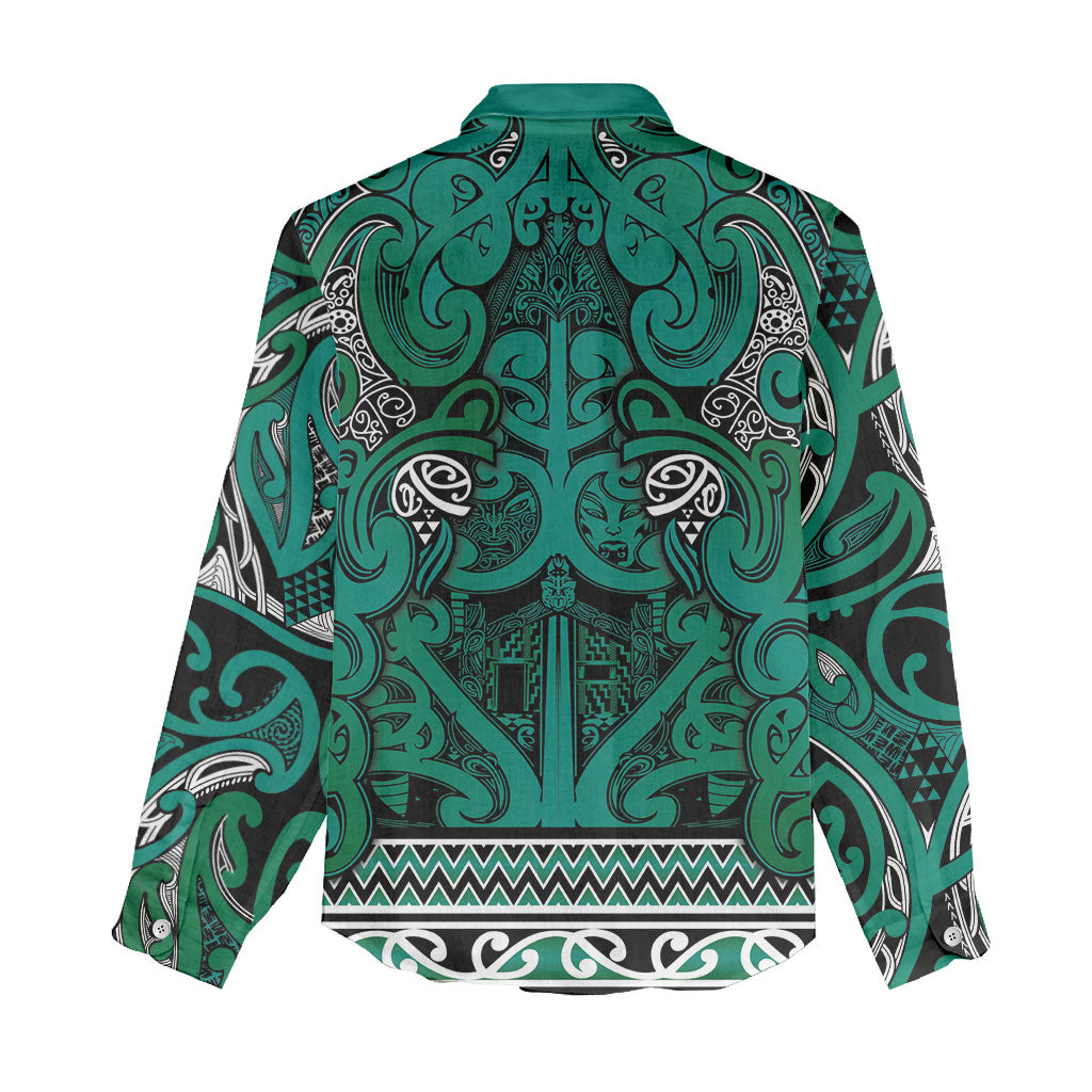 Aotearoa Iwi Ngai Tahu Women Casual Shirt Maori Wharenui House Tribal Pattern