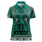 Aotearoa Iwi Ngai Tahu Women Polo Shirt Maori Wharenui House Tribal Pattern