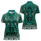 Aotearoa Iwi Ngai Tahu Women Polo Shirt Maori Wharenui House Tribal Pattern