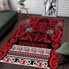 Aotearoa Iwi Ngati Kahungunu Area Rug Maori Wharenui House Tribal Pattern
