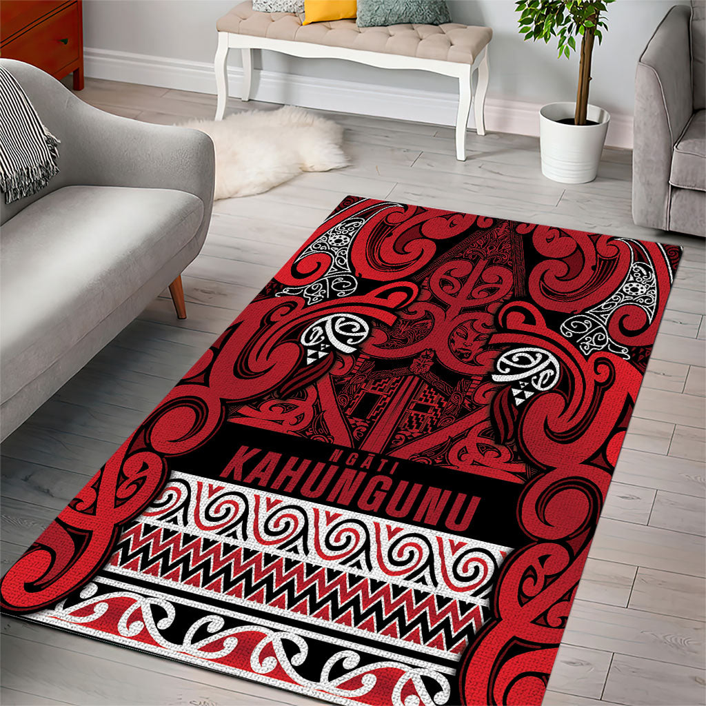 Aotearoa Iwi Ngati Kahungunu Area Rug Maori Wharenui House Tribal Pattern