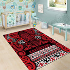 Aotearoa Iwi Ngati Kahungunu Area Rug Maori Wharenui House Tribal Pattern