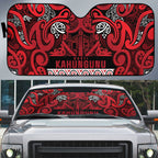 Aotearoa Iwi Ngati Kahungunu Auto Sun Shade Maori Wharenui House Tribal Pattern