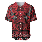 Aotearoa Iwi Ngati Kahungunu Baseball Jersey Maori Wharenui House Tribal Pattern