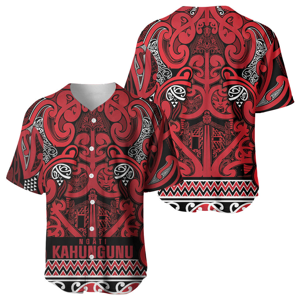 Aotearoa Iwi Ngati Kahungunu Baseball Jersey Maori Wharenui House Tribal Pattern