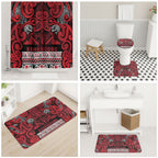 Aotearoa Iwi Ngati Kahungunu Bathroom Set Maori Wharenui House Tribal Pattern