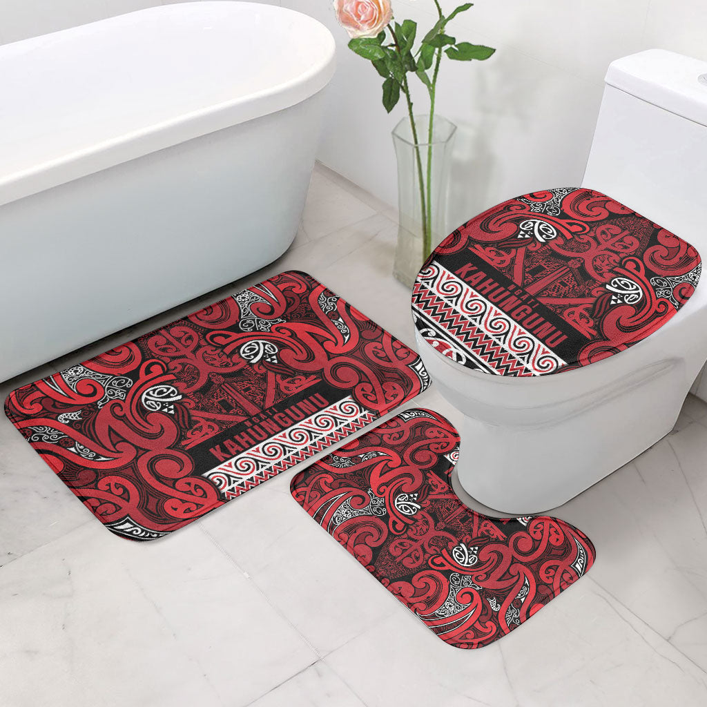 Aotearoa Iwi Ngati Kahungunu Bathroom Set Maori Wharenui House Tribal Pattern