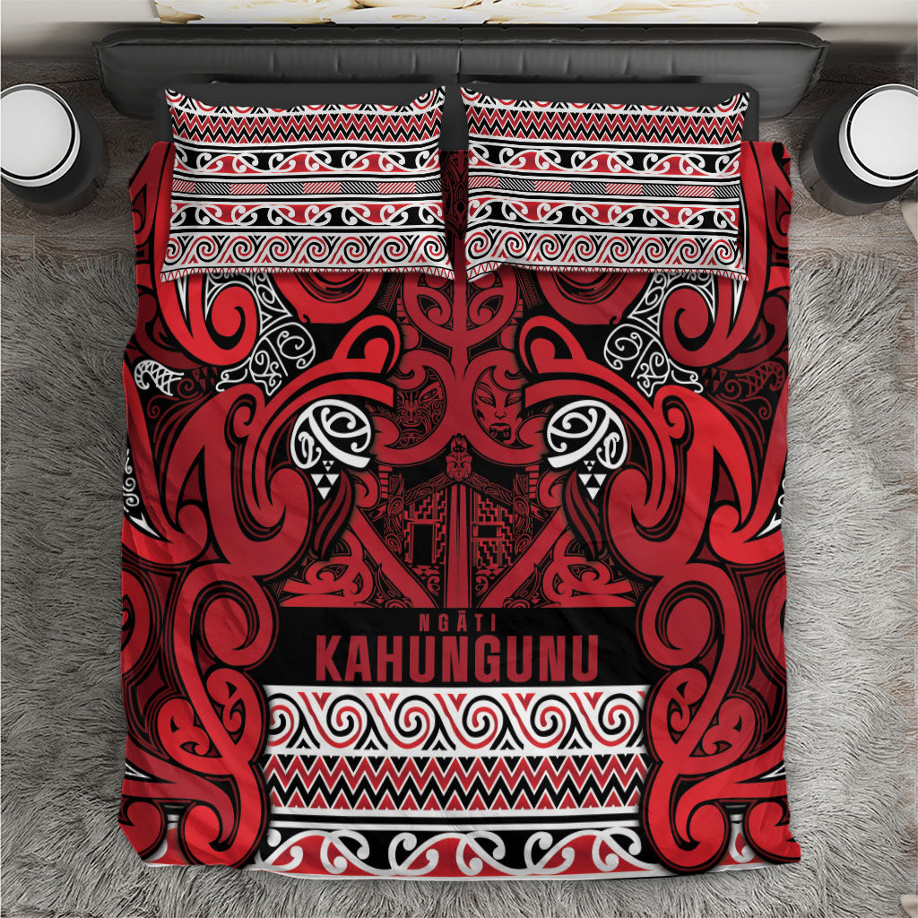 Aotearoa Iwi Ngati Kahungunu Bedding Set Maori Wharenui House Tribal Pattern