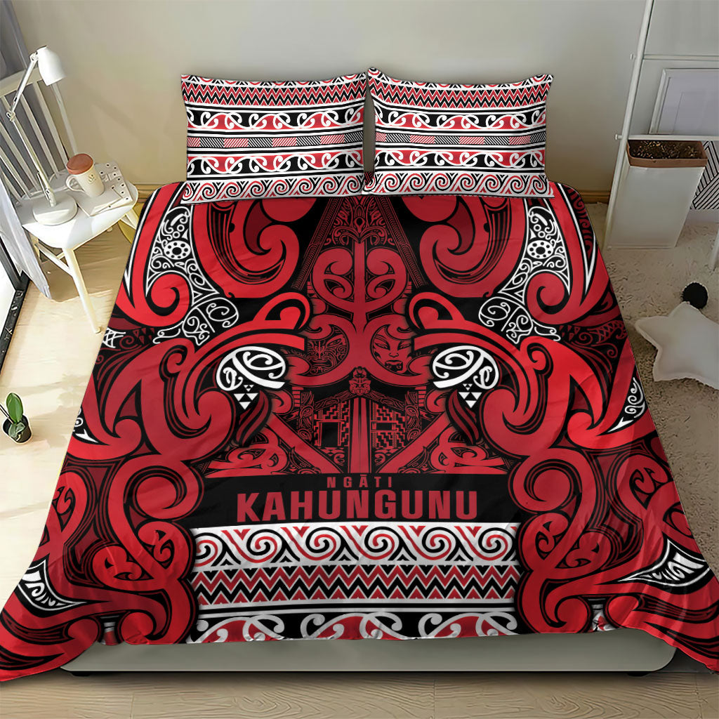 Aotearoa Iwi Ngati Kahungunu Bedding Set Maori Wharenui House Tribal Pattern