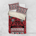 Aotearoa Iwi Ngati Kahungunu Bedding Set Maori Wharenui House Tribal Pattern
