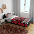 Aotearoa Iwi Ngati Kahungunu Bedding Set Maori Wharenui House Tribal Pattern