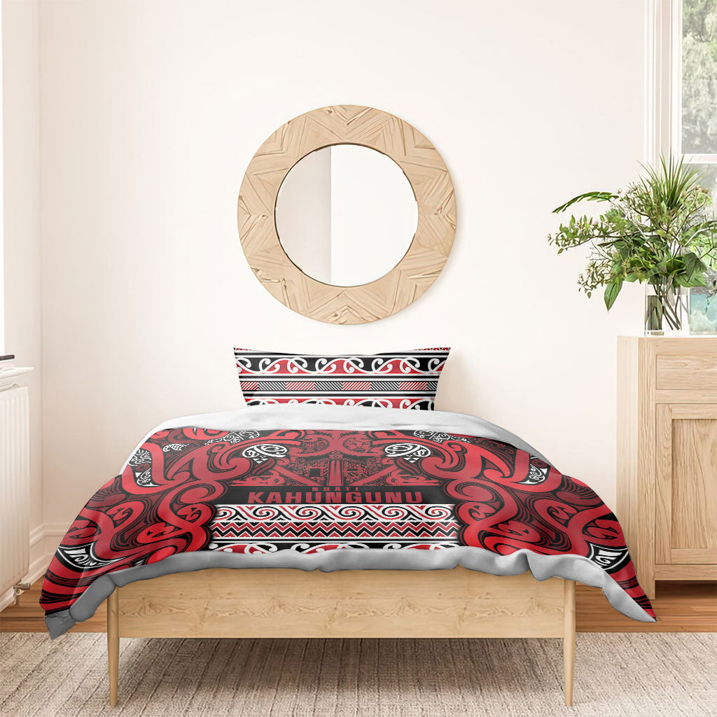 Aotearoa Iwi Ngati Kahungunu Bedding Set Maori Wharenui House Tribal Pattern