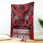 Aotearoa Iwi Ngati Kahungunu Blanket Maori Wharenui House Tribal Pattern
