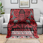 Aotearoa Iwi Ngati Kahungunu Blanket Maori Wharenui House Tribal Pattern