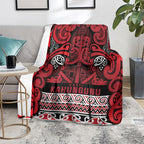 Aotearoa Iwi Ngati Kahungunu Blanket Maori Wharenui House Tribal Pattern