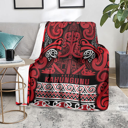 Aotearoa Iwi Ngati Kahungunu Blanket Maori Wharenui House Tribal Pattern