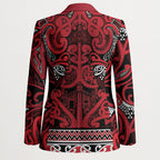 Aotearoa Iwi Ngati Kahungunu Blazer Maori Wharenui House Tribal Pattern