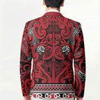 Aotearoa Iwi Ngati Kahungunu Blazer Maori Wharenui House Tribal Pattern