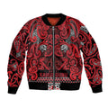 Aotearoa Iwi Ngati Kahungunu Bomber Jacket Maori Wharenui House Tribal Pattern