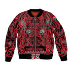 Aotearoa Iwi Ngati Kahungunu Bomber Jacket Maori Wharenui House Tribal Pattern
