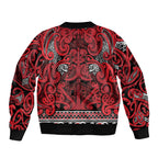 Aotearoa Iwi Ngati Kahungunu Bomber Jacket Maori Wharenui House Tribal Pattern