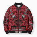 Aotearoa Iwi Ngati Kahungunu Bomber Puffer Jacket Maori Wharenui House Tribal Pattern