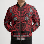 Aotearoa Iwi Ngati Kahungunu Bomber Puffer Jacket Maori Wharenui House Tribal Pattern